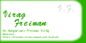 virag freiman business card